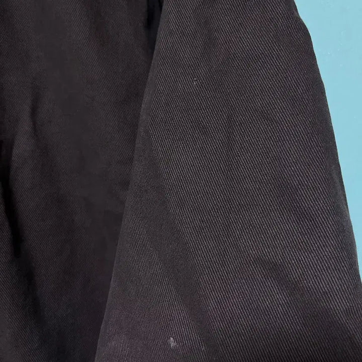 [BUNJANG] Washed Burgundy Denim Oversized Hooded Zip-Up Jacket / 워싱 버건디 데님 오버핏 후드집업 자켓