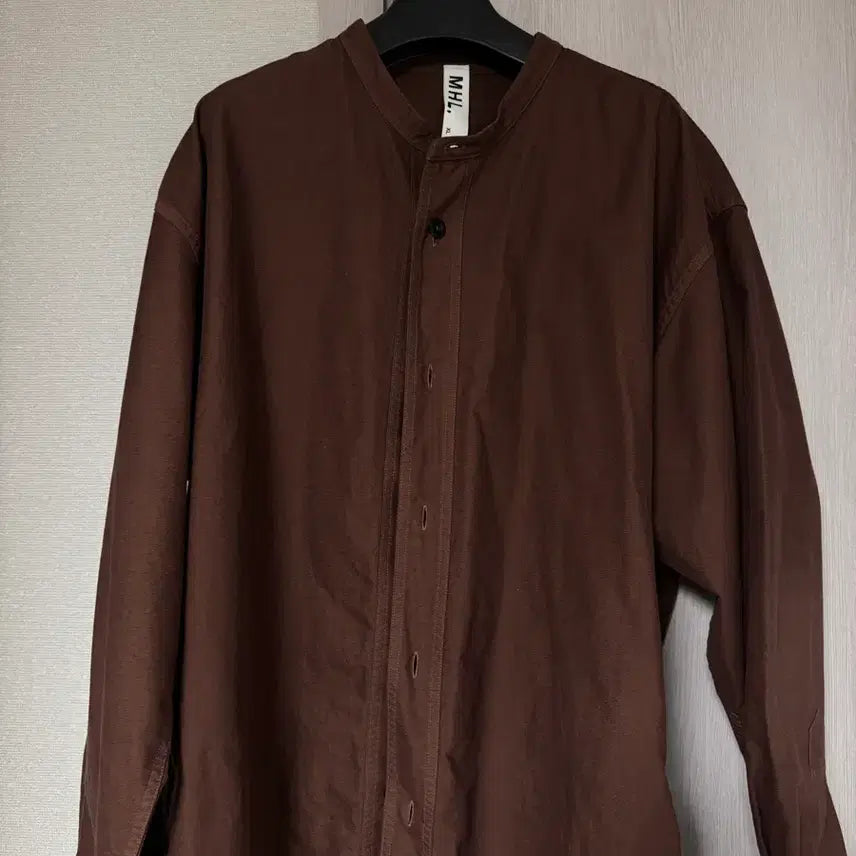 [BUNJANG] Margaret Howell MHL Collarless Shirt XL / 마가렛호웰 mhl 카라리스 셔츠 XL