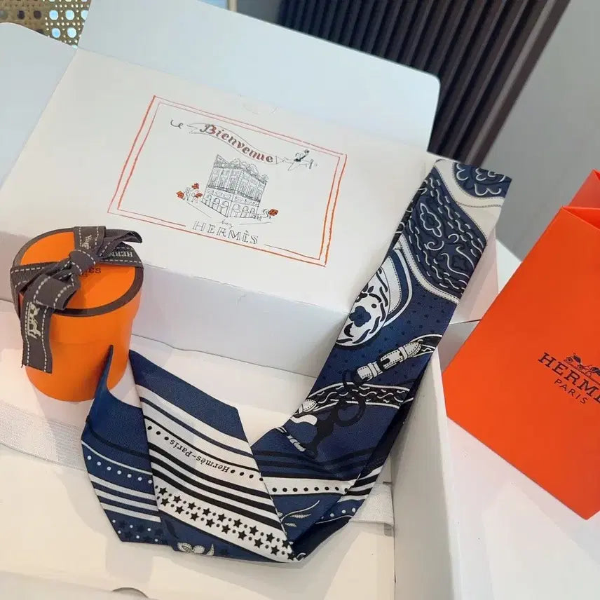 [BUNJANG] Hermes Twilly Scarf Blue / 에르메스 트윌리 스카프 블루