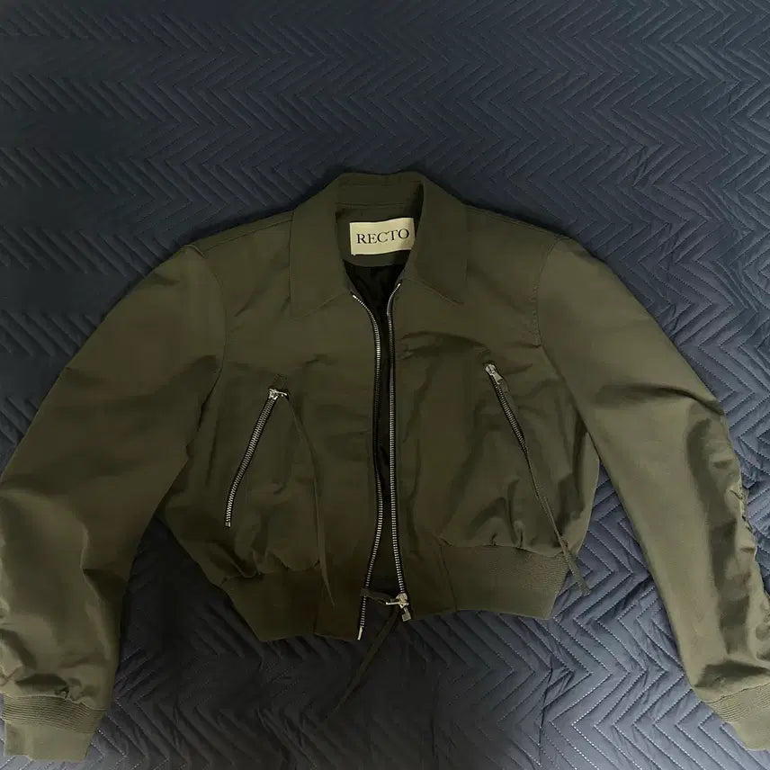 [BUNJANG] RECTO Bomber Jacket Charcoal M / 렉토 봄버 자켓 차콜 M