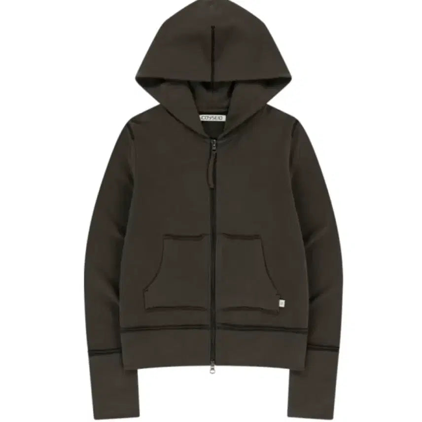 [SOLD OUT] 코이세이오 스티치 후드 집업 다크 브라운