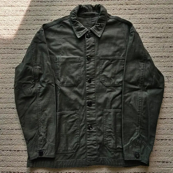 [BUNJANG] MUDIDI Back Satin Chore Jacket / 무탠다드 백 사틴 초어 재킷