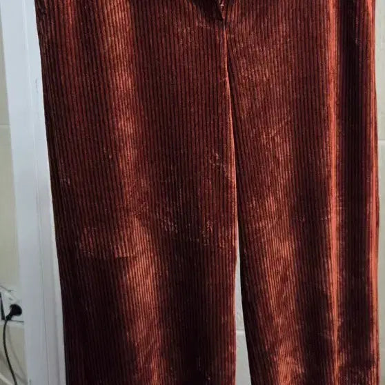 [BUNJANG] Time Wide Spandex Pants Brown 28 inch / 타임  와이드 스판 팬츠 브라운 28인치