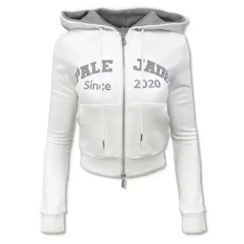 [BUNJANG] Pale Jade Retro Patch Hoodie Zip-up White / 페일제이드 레트로 패치 후드집업 화이트