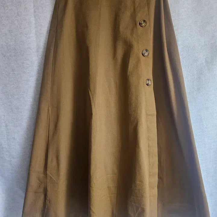 [BUNJANG] Zara Brown Button Detail Long Skirt XS / ZARA 브라운 버튼 롱 스커트 XS