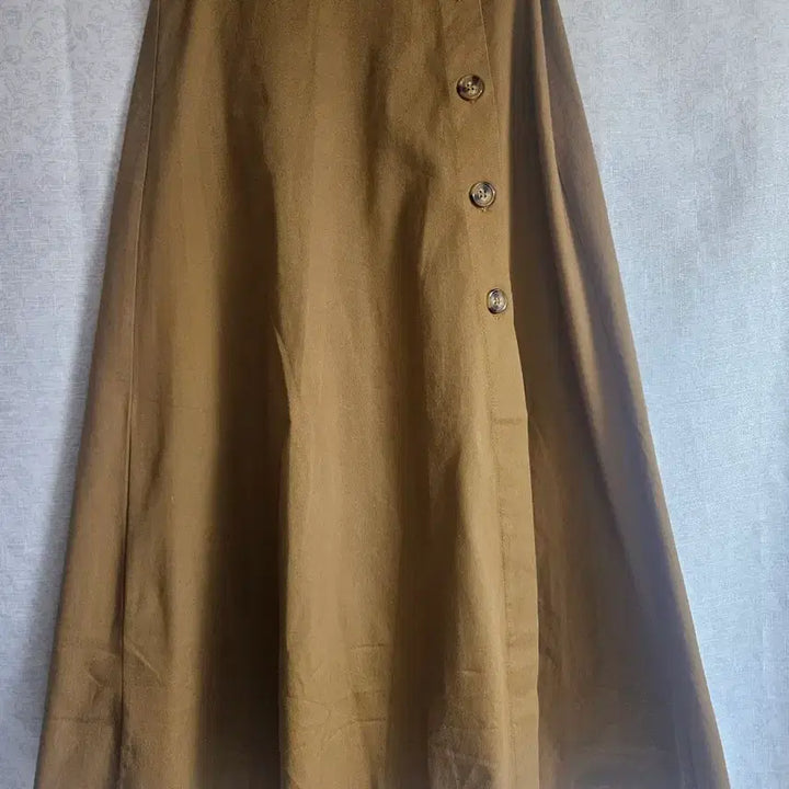 [BUNJANG] Zara Brown Button Detail Long Skirt XS / ZARA 브라운 버튼 롱 스커트 XS