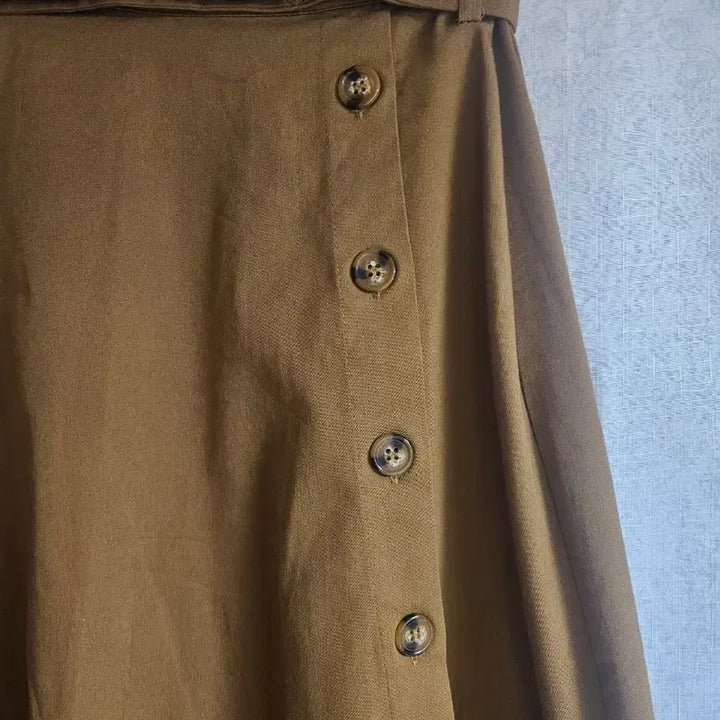 [BUNJANG] Zara Brown Button Detail Long Skirt XS / ZARA 브라운 버튼 롱 스커트 XS