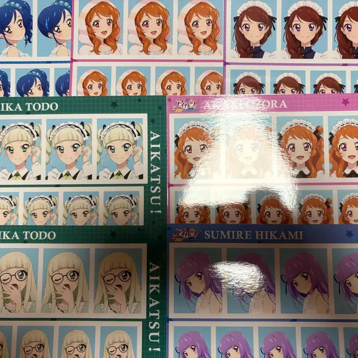 [BUNJANG] Aikatsu! Akari Risa Yuzuki Sumire Portrait Set / 아이카츠 증명사진 아카리 란 유리카 스미레