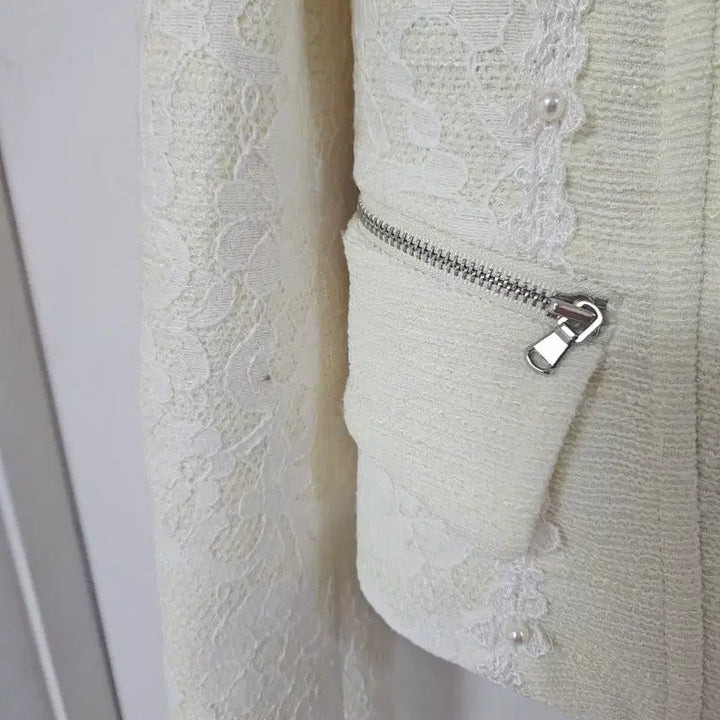 [BUNJANG] EGOIST Tweed Lace Jacket (Size 55) / EGOIST 트위드 레이스 자켓55(세탁완료)
