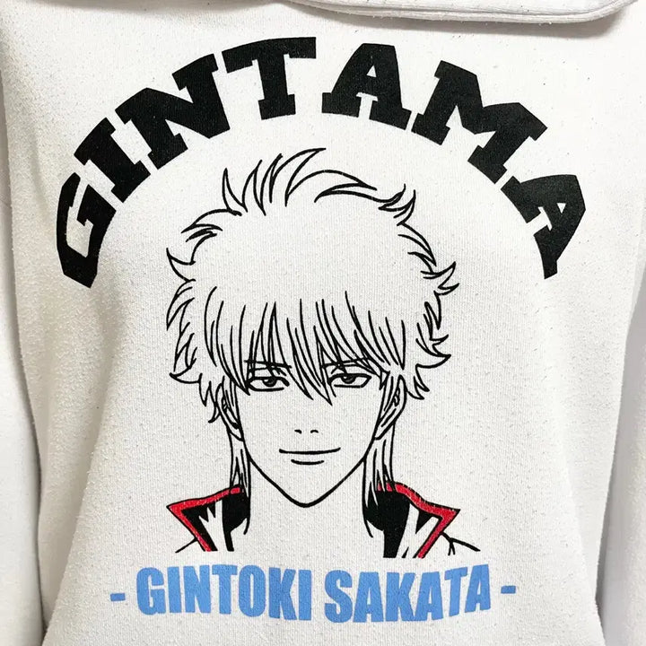 [BUNJANG] Gintama Sakata Gintoki Hooded Zip-up White / 긴타마 사카타 긴토키 캐릭터 후드티 화이트 긴토키후드집업 은혼