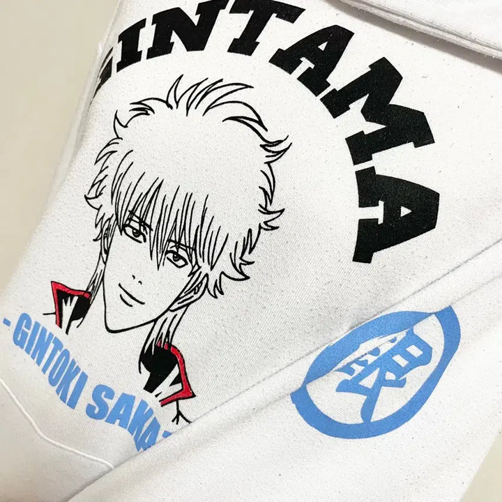 [BUNJANG] Gintama Sakata Gintoki Hooded Zip-up White / 긴타마 사카타 긴토키 캐릭터 후드티 화이트 긴토키후드집업 은혼