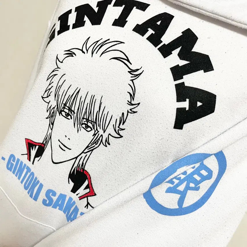 [BUNJANG] Gintama Sakata Gintoki Hooded Zip-up White / 긴타마 사카타 긴토키 캐릭터 후드티 화이트 긴토키후드집업 은혼