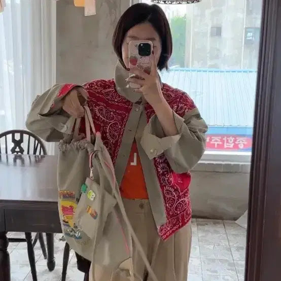 [BUNJANG] OUIOUI LOHA 2-way Tote Backpack Beige / OUIOUI LOHA 위위 로하 2way 토드 백팩 베이지
