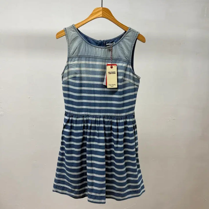 [BUNJANG] Tommy Hilfiger Denim Stripe Dress XS / 타미 힐피거 데님 스트라이프 원피스 XS (택달린 새상품) JS40