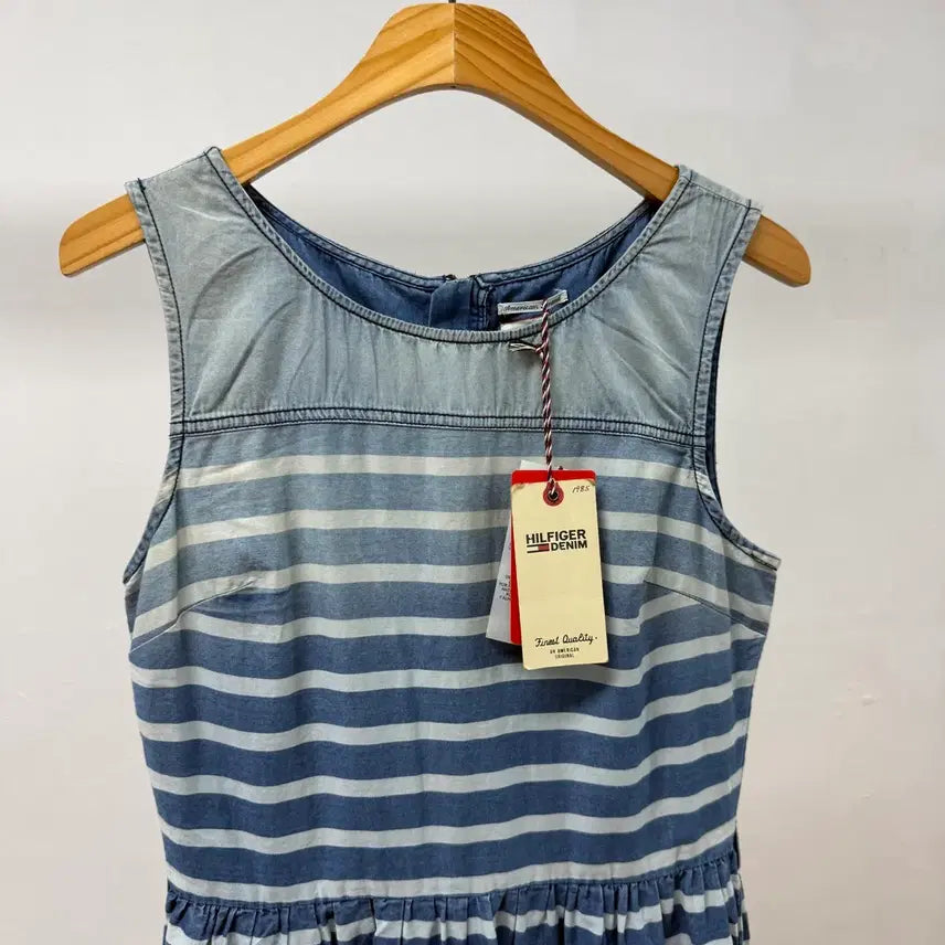 [BUNJANG] Tommy Hilfiger Denim Stripe Dress XS / 타미 힐피거 데님 스트라이프 원피스 XS (택달린 새상품) JS40