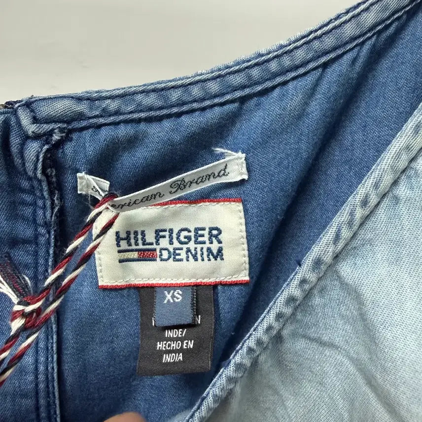 [BUNJANG] Tommy Hilfiger Denim Stripe Dress XS / 타미 힐피거 데님 스트라이프 원피스 XS (택달린 새상품) JS40