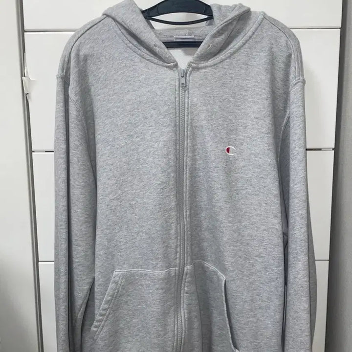 [BUNJANG] Champion Gray Hoodie Zip-Up / 챔피온 회색 후드집업 그레이