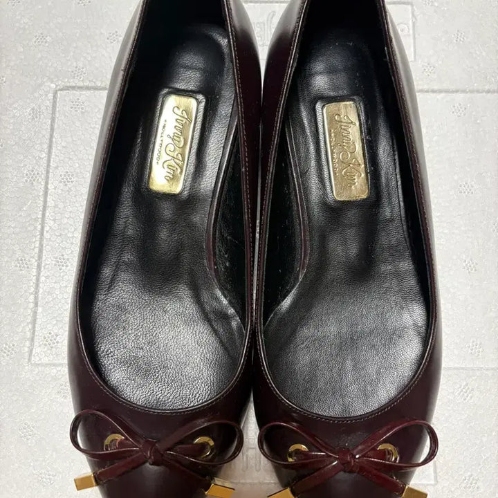 [BUNJANG] Jini Kim Dark Wine Flat Shoes / 지니킴 플랫슈즈 225 (35.5사이즈) / 다크와인
