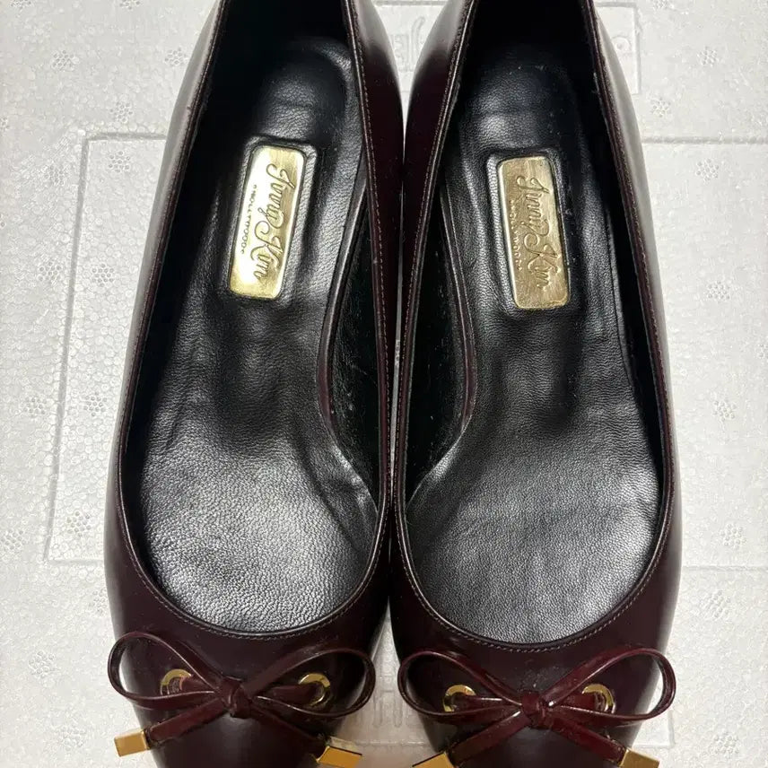 [BUNJANG] Jini Kim Dark Wine Flat Shoes / 지니킴 플랫슈즈 225 (35.5사이즈) / 다크와인