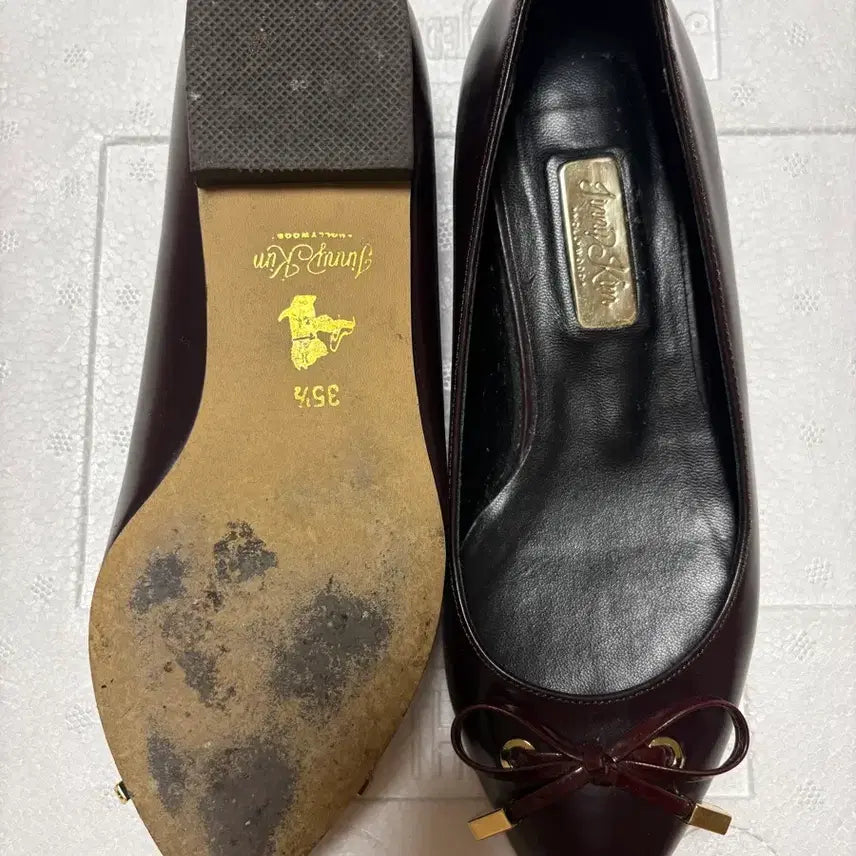 [BUNJANG] Jini Kim Dark Wine Flat Shoes / 지니킴 플랫슈즈 225 (35.5사이즈) / 다크와인