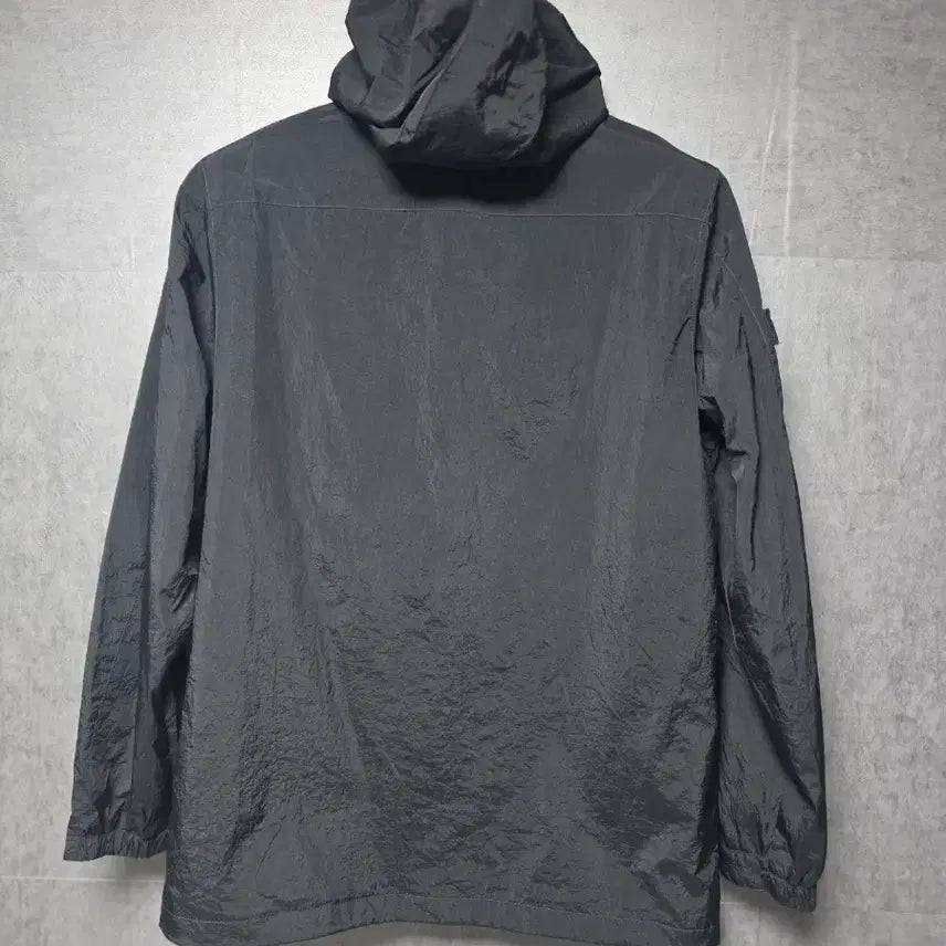 [BUNJANG] Jeep Black Hooded Windbreaker Jacket Size 95 (Oversized Fit) / Jeep 지프 블랙 후드 바람막이 자켓  사이즈 95오버핏 춘추용