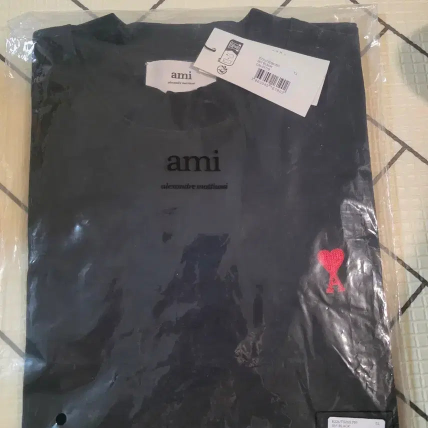 [BUNJANG] BTS Army Heart Logo Black Long Sleeve T-Shirt (L) / 아미 하트 로고 블랙 롱슬리브 티셔츠L