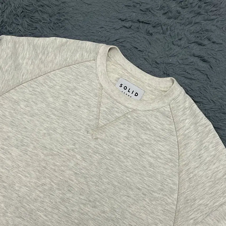 [BUNJANG] Solid Homme Melange Grey Sweatshirt / (정품) 솔리드옴므 신형 멜란드 그레이 맨투맨 48
