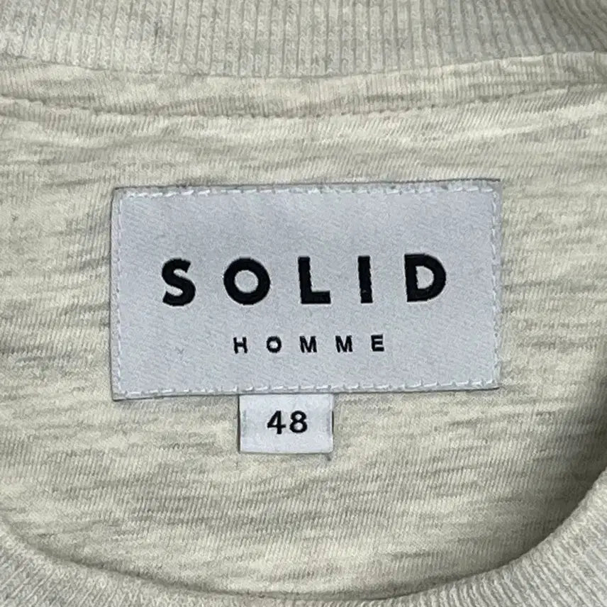[BUNJANG] Solid Homme Melange Grey Sweatshirt / (정품) 솔리드옴므 신형 멜란드 그레이 맨투맨 48
