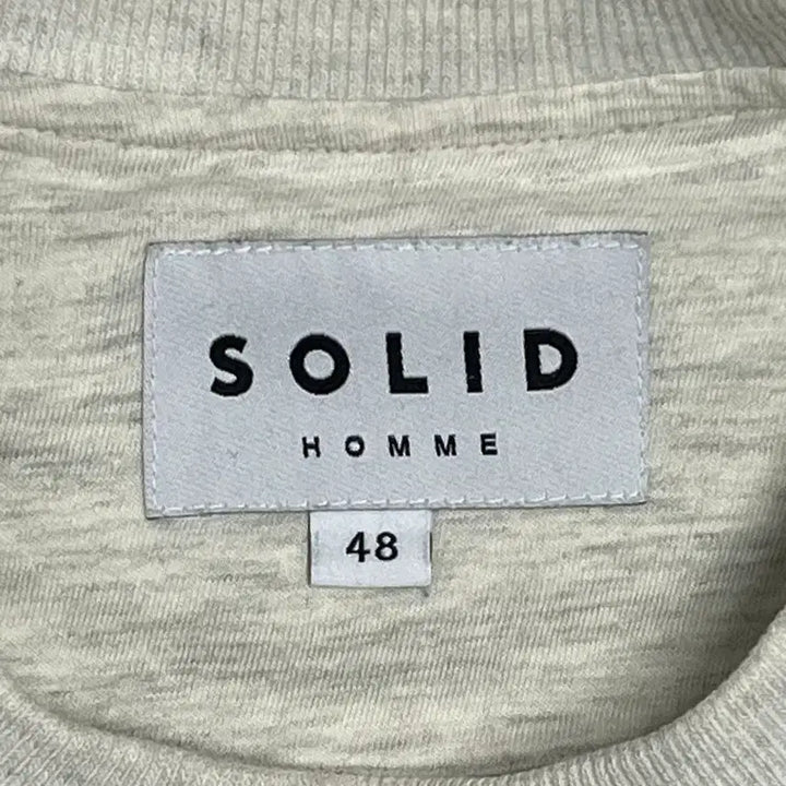 [BUNJANG] Solid Homme Melange Grey Sweatshirt / (정품) 솔리드옴므 신형 멜란드 그레이 맨투맨 48