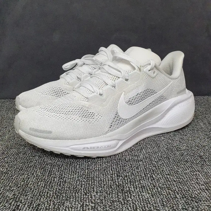[BUNJANG] Nike Air Zoom Pegasus 41 White Pure Platinum Running Shoes / 나이키 에어 줌 페가수스 41 화이트 퓨어 플래티넘 245mm