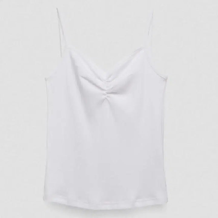 [BUNJANG] Lettera Wrinkle Sleeveless Top / 레테라 윙클 슬리브리스