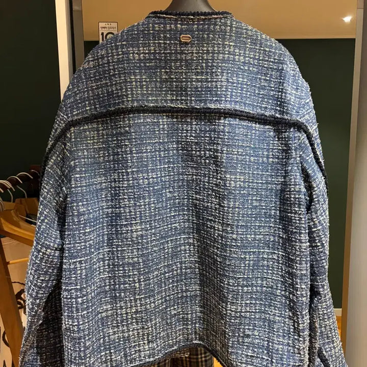 [BUNJANG] Solid Homme 26SS Blue Tweed Jacket Size 48 / 솔리드옴므 26SS 블루 트위드 자켓 48 (풀 구성품)