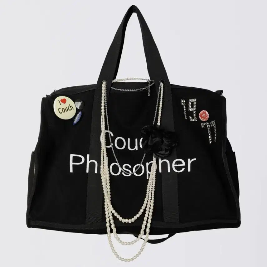 [SOLD OUT] 스컬프터 썸머 보스턴 백 블랙 (핀뱃지 포함) 가방