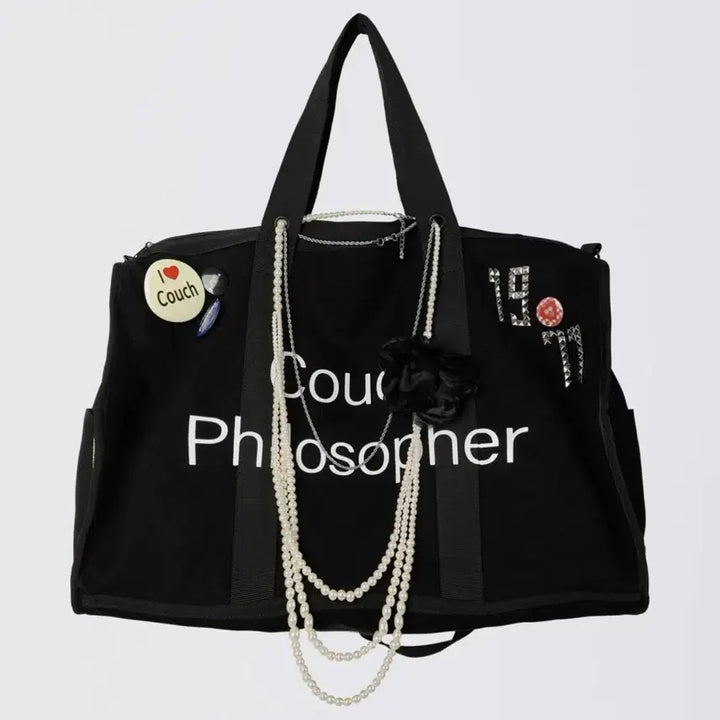 [SOLD OUT] 스컬프터 썸머 보스턴 백 블랙 (핀뱃지 포함) 가방