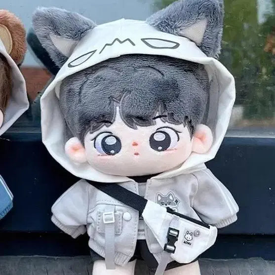 [BUNJANG] Unknown 20cm Doll Clothes Set / 인형옷 20깅 바보늑대? 후드 캐쥬얼 캐주얼 남솜 무속성 옷장 20cm