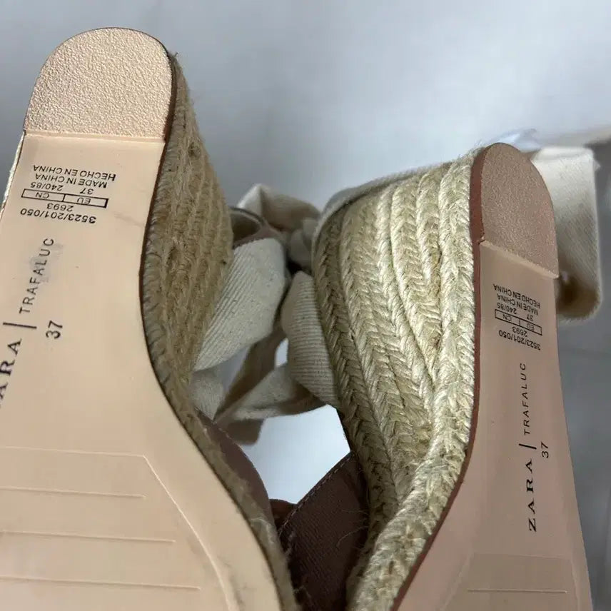 [BUNJANG] ZARA Espadrille Wedge Heels (Size 37) / ZARA 에스파듀 웨지힐 37사이즈 택잇는새상품