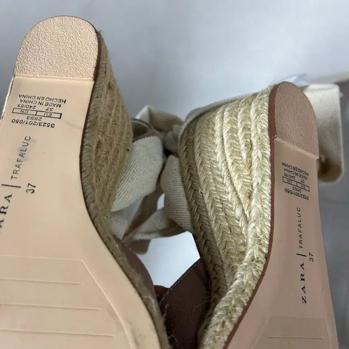 [BUNJANG] ZARA Espadrille Wedge Heels (Size 37) / ZARA 에스파듀 웨지힐 37사이즈 택잇는새상품