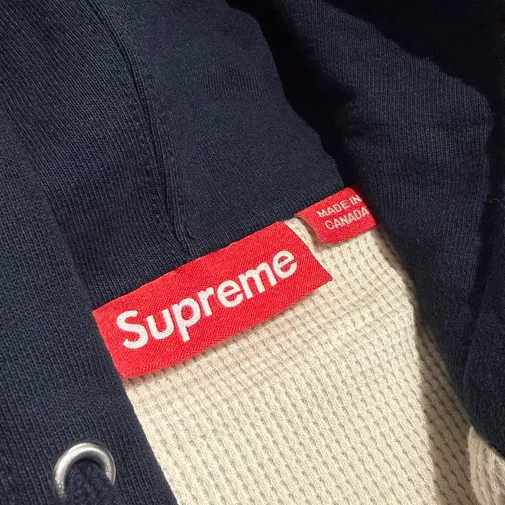[BUNJANG] Supreme Arc Thermal Lined Zip Up Hoodie Sweatshirt Navy / [L] 슈프림 아크 써멀 라인드 집업 후드 스웨트셔츠 네이비 - 25FW