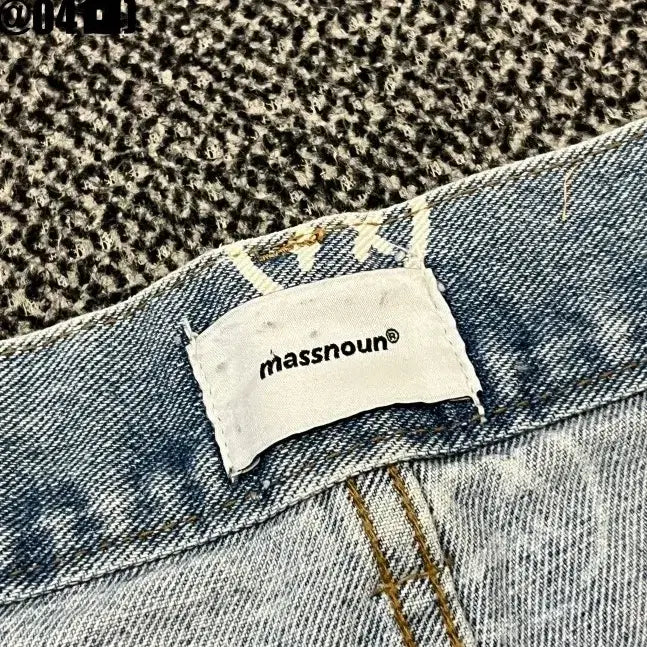 [BUNJANG] Massnoun Smile Printing Denim Baggy Pants / massnoun 스마일 프린팅 데님 배기 팬츠 0413(4)