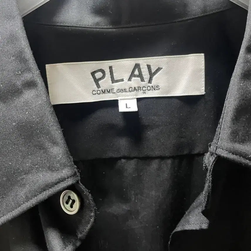 [SOLD OUT] [L] 꼼데가르송 코튼 와펜 셔츠 블랙