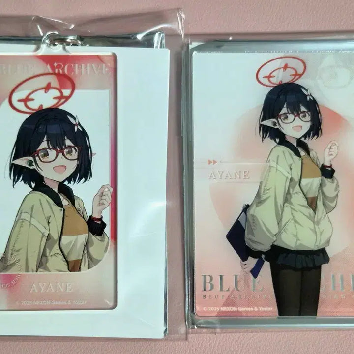 [BUNJANG] Blue Archive Aviot Collaboration Ayane Acrylic Keychain + Card Set / 블루아카 블루아카이브 아비오트 콜라보 아야네