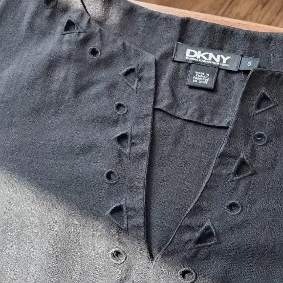 [BUNJANG] DKNY Linen Black Dress / 정품DKNY린넨100 블랙원피스