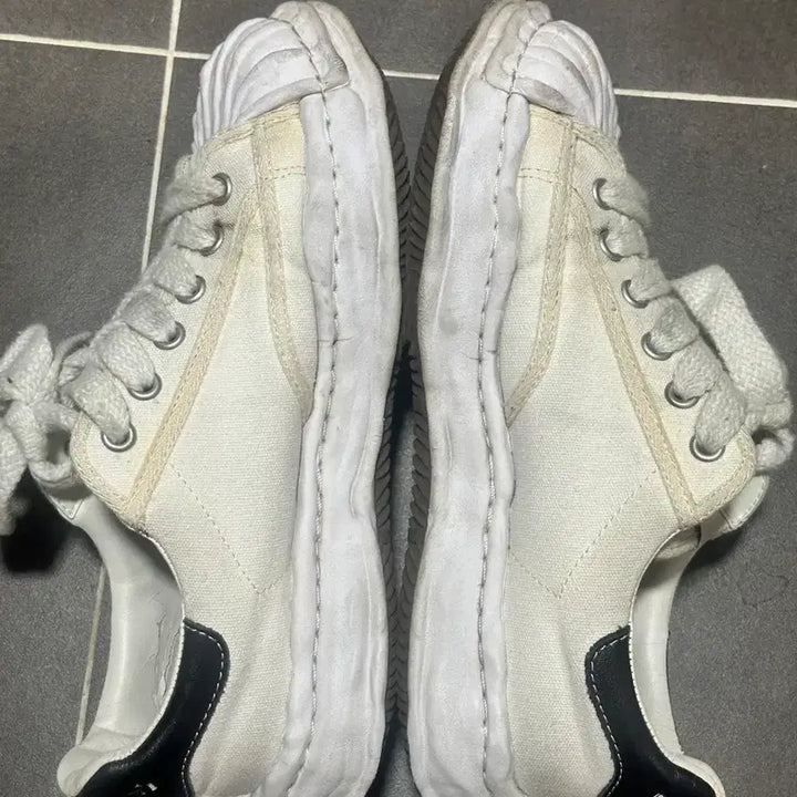 [BUNJANG] Mihara Yasuhiro Blakey OG Sole Canvas Low-Top Sneakers White / 미하라 야스히로 블레이키 OG 솔 캔버스 로우탑 스니커즈 화이트