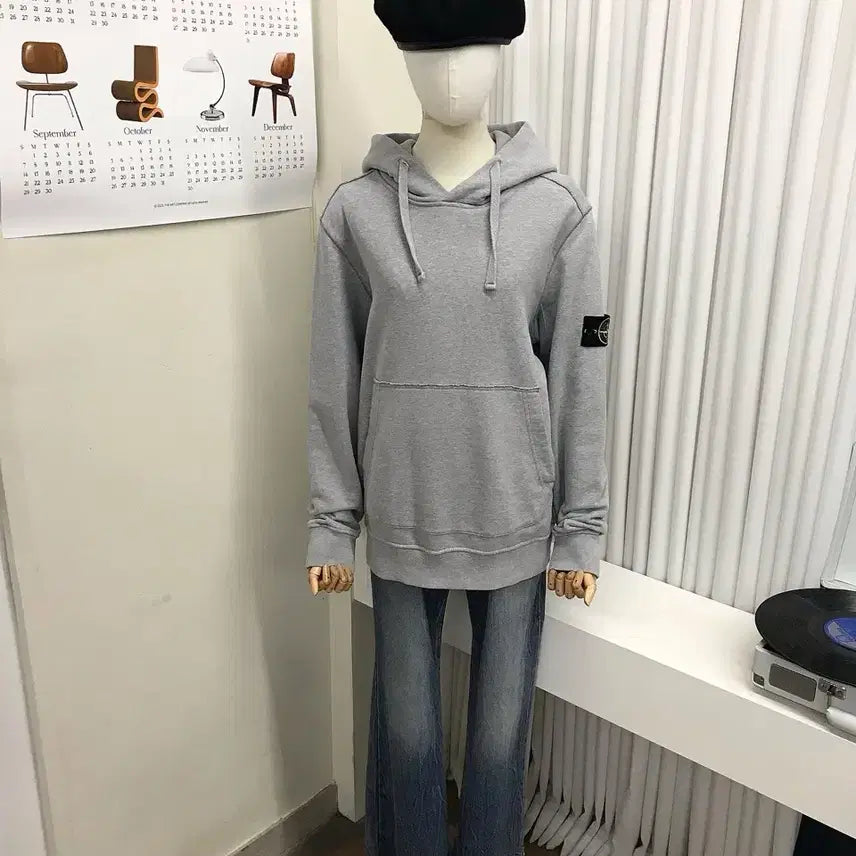 [BUNJANG] Stone Island Gray Hoodie / 스톤아일랜드 그레이 후드티