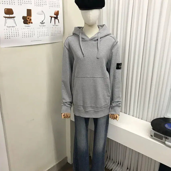[BUNJANG] Stone Island Gray Hoodie / 스톤아일랜드 그레이 후드티