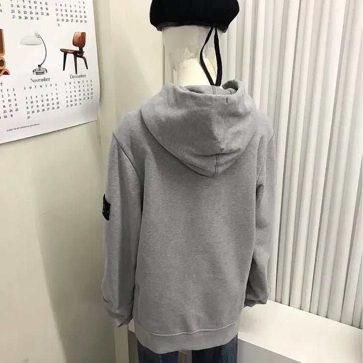 [BUNJANG] Stone Island Gray Hoodie / 스톤아일랜드 그레이 후드티