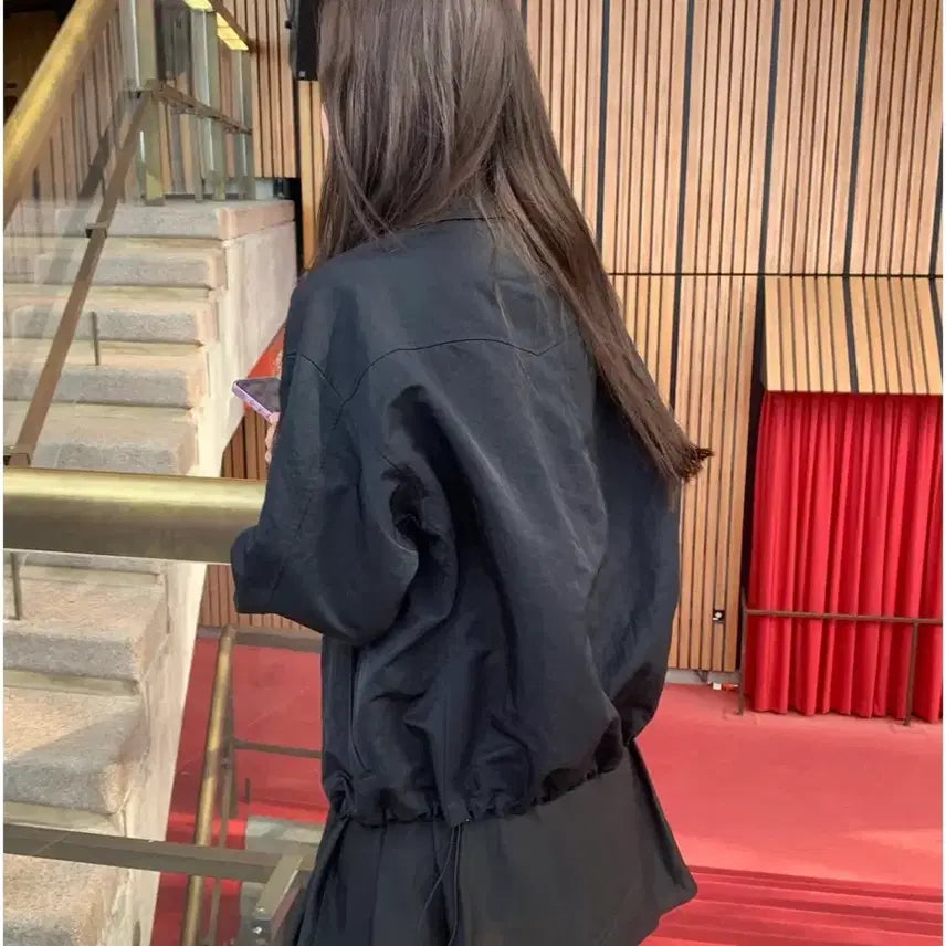 [SOLD OUT] 타낫 오빗 스티치 점퍼 블랙