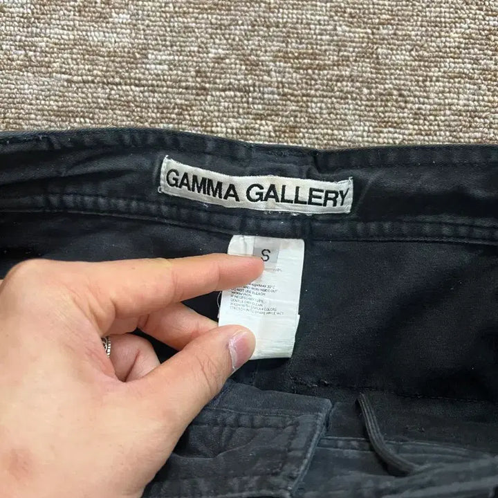[BUNJANG] Gamma Gallery Black Cargo Pants S / 감마갤러리 블랙 카고 팬츠 S
