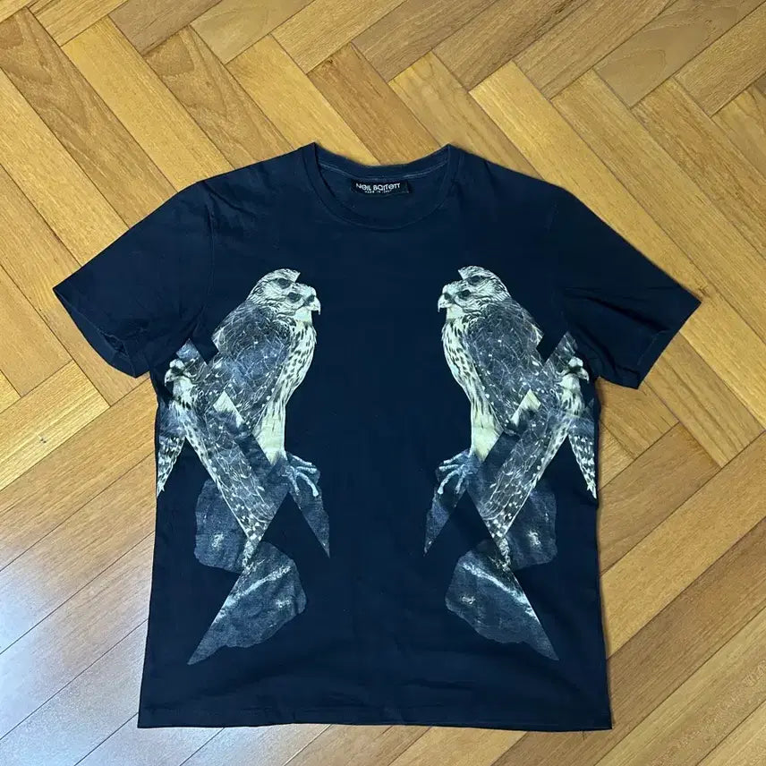 [BUNJANG] Neil Barrett Twin Eagle Printed Short Sleeve T-Shirt / 닐바렛 트윈이글 프린팅 반팔 티셔츠