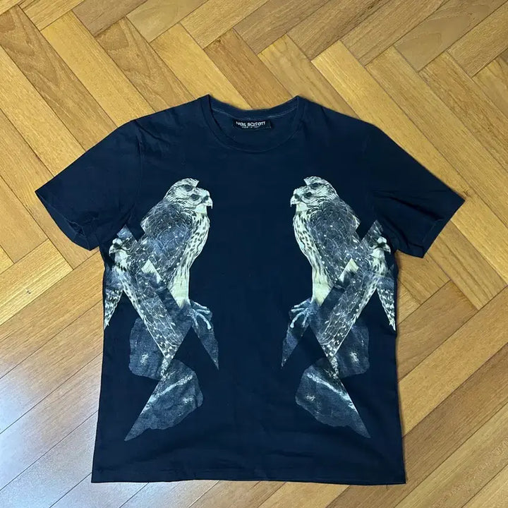 [BUNJANG] Neil Barrett Twin Eagle Printed Short Sleeve T-Shirt / 닐바렛 트윈이글 프린팅 반팔 티셔츠